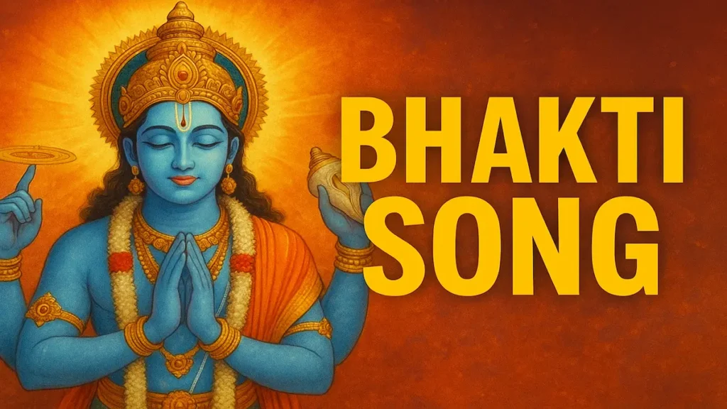 Indian devotees performing Bhakti songs — spiritual music with tabla, harmonium, and devotional singing in India.