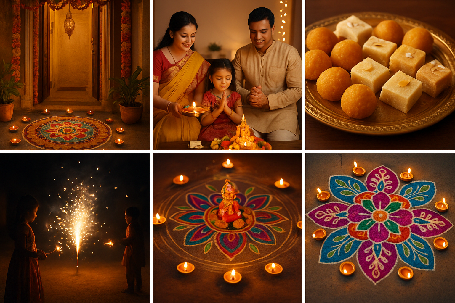 How Diwali is celebrated with traditional rituals, diyas, sweets, and cultural festivities