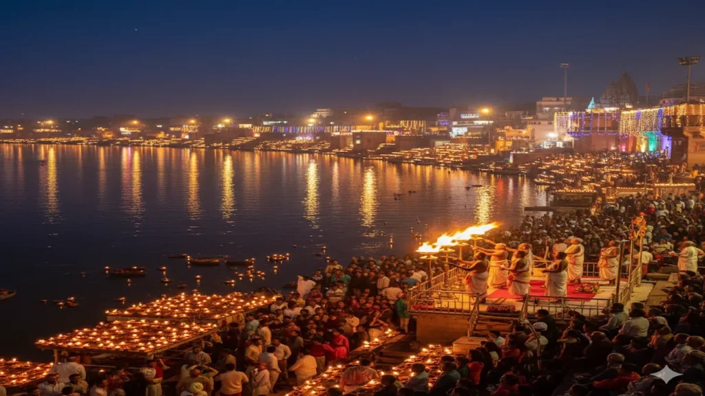 Dev Deepawali 2025 celebration at Varanasi ghats with millions of diyas and Ganga Aarti