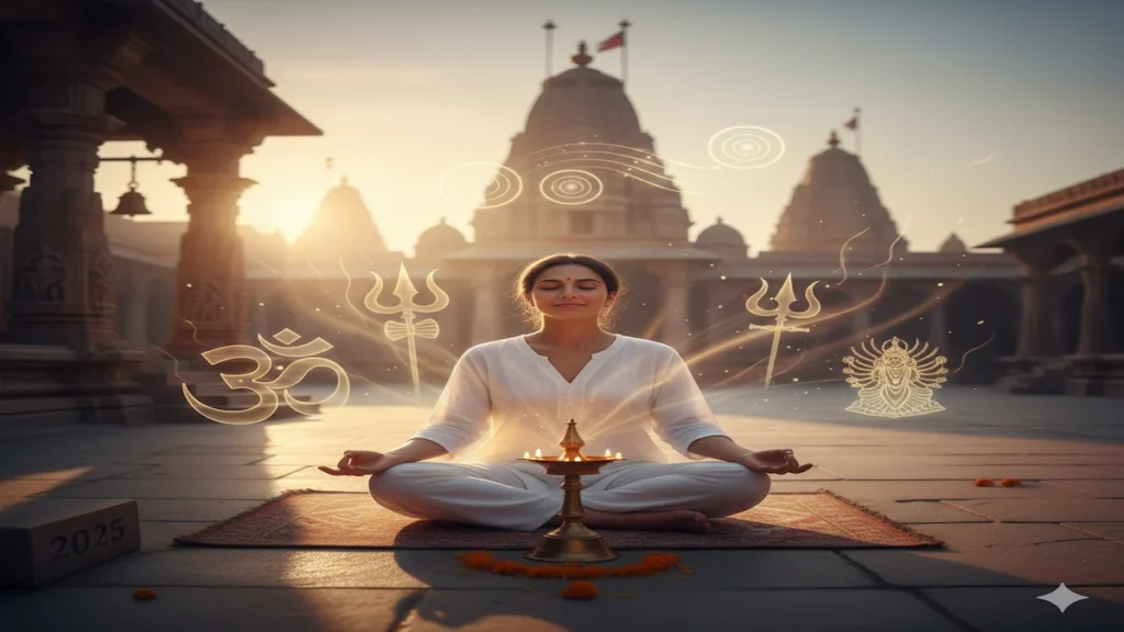 Top 25 Bhakti Practices 2025 Spiritual Guide with meditation and diya light