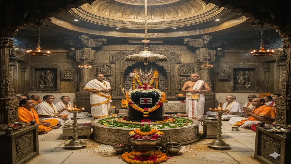 Mahakaleshwar Bhasma Aarti at Ujjain Mahakal Temple during early morning ritual