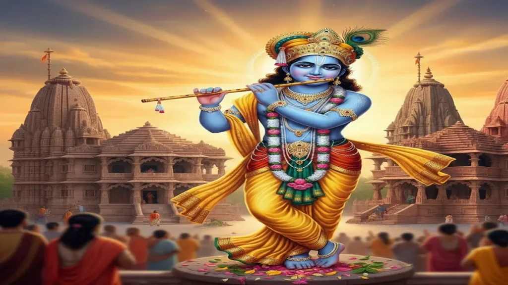 Famous Krishna Temples in India including Dwarkadhish Temple, Banke Bihari Temple and Jagannath Puri