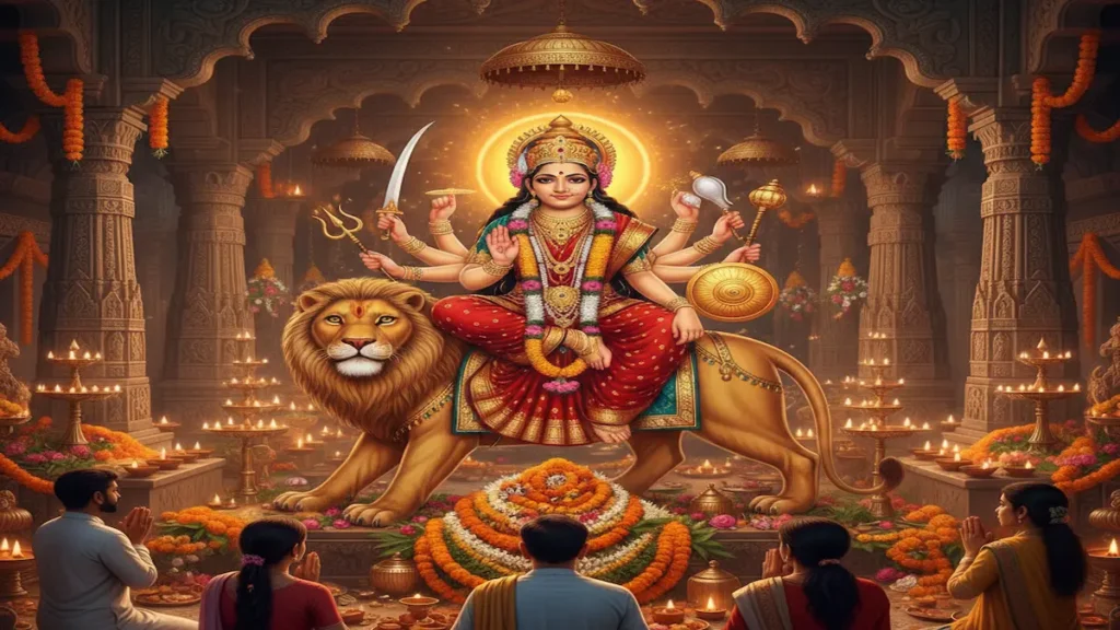 Durga Ashtami significance with Goddess Durga worship during Navratri festival