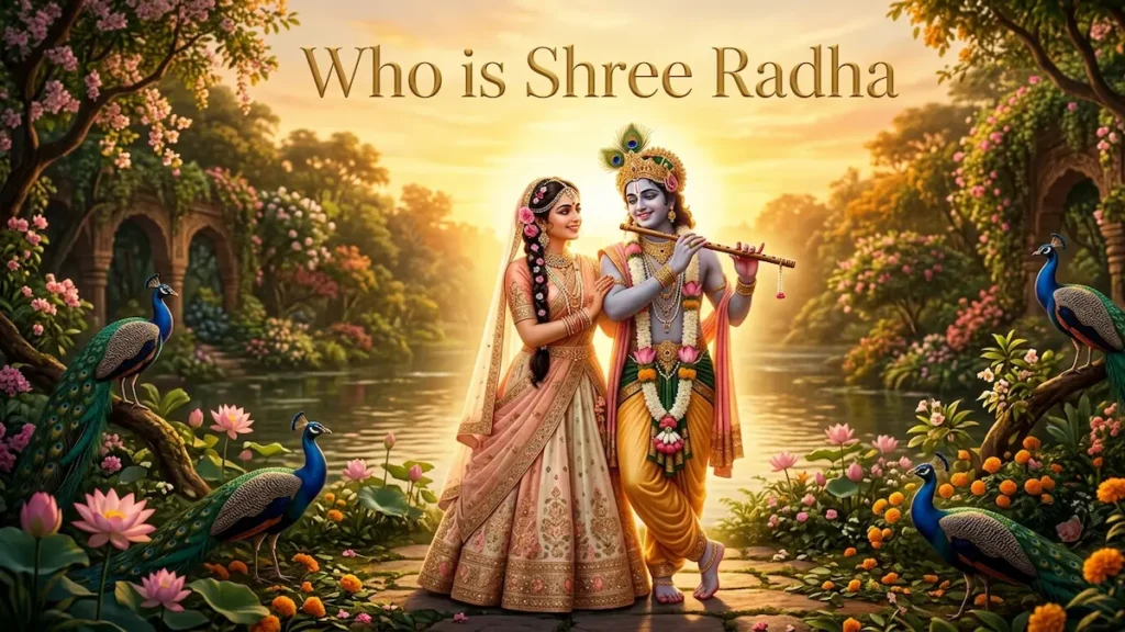 Who is Shree Radha with Lord Krishna divine image
