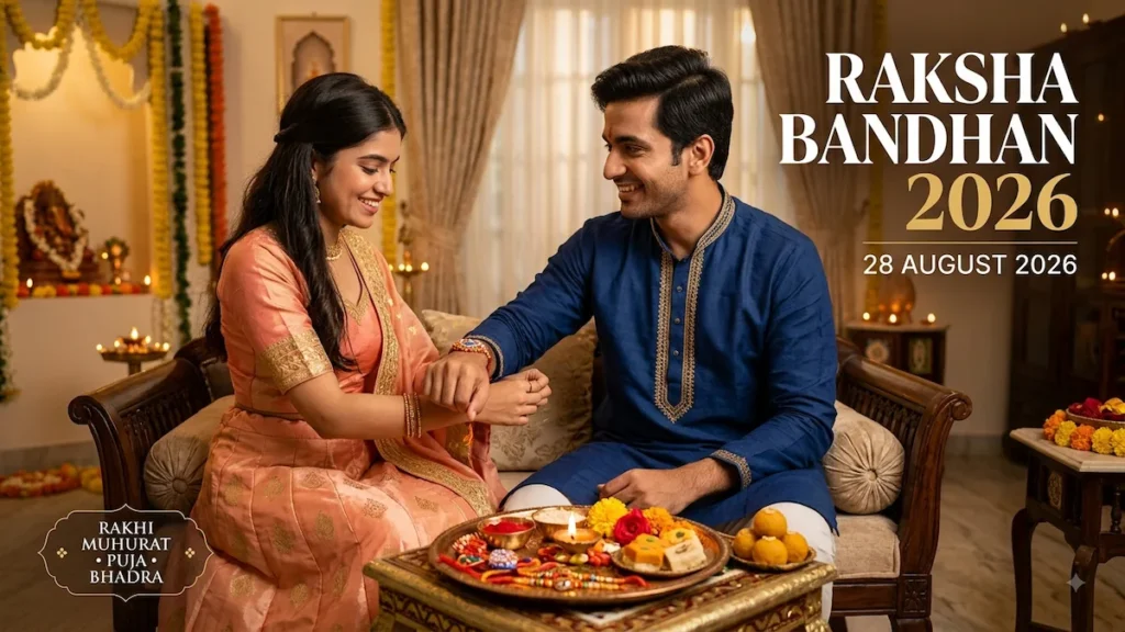 Raksha Bandhan 2026 brother and sister celebrating with Rakhi