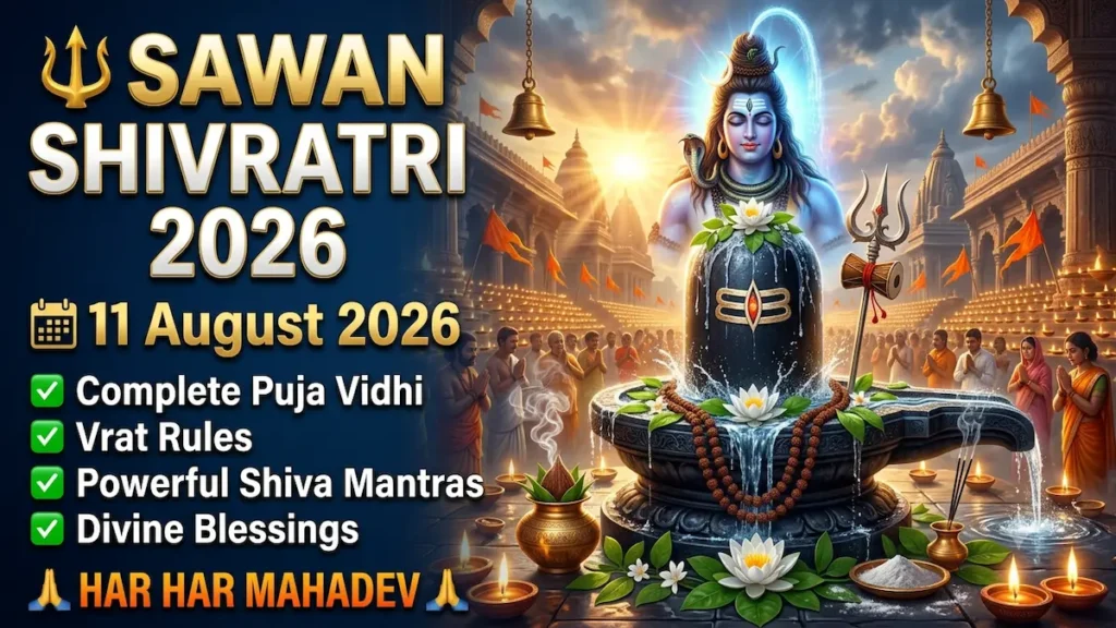 Sawan Shivratri 2026 Lord Shiva Jal Abhishek Puja Vidhi and Vrat Guide